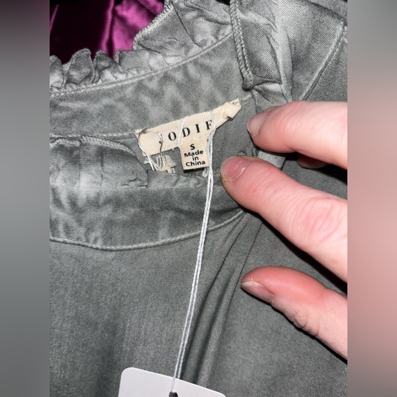 JODIFL ruffle, tiered Greenish/Gray Dress✨ NWT size:small - Picture 2 of 4